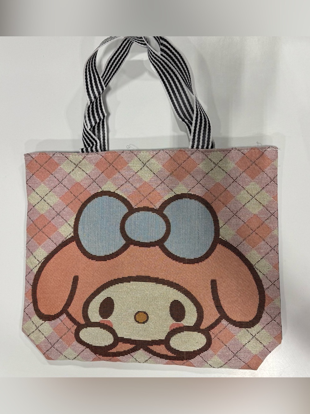 ❗️Kawaii❗️My Melody Tote Bag with Stripe Handle - Picture 2 of 6